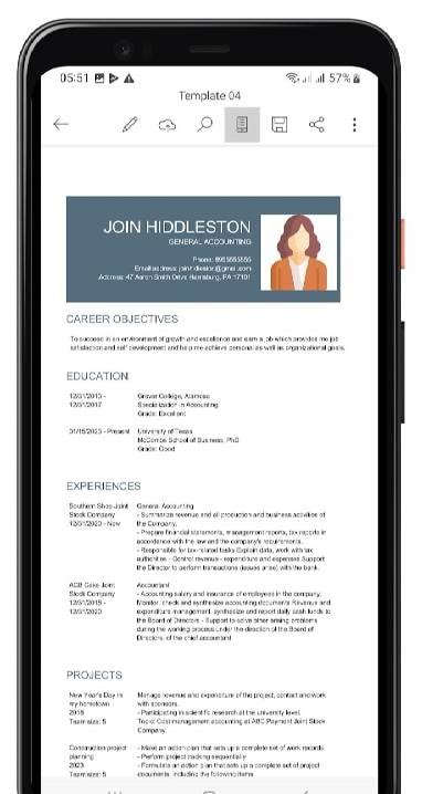 Word Resume Builder Pro screenshot 4