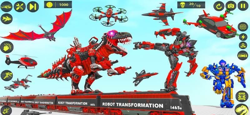 Dino Robot Car Transform Games screenshot 2