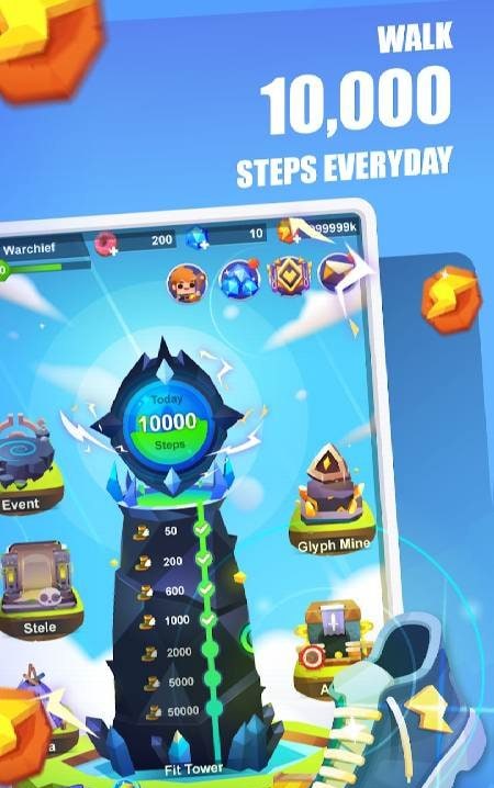 Fitness RPG - walking games screenshot 1
