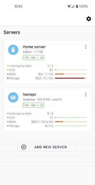 Monitee - Home server monitor screenshot 1