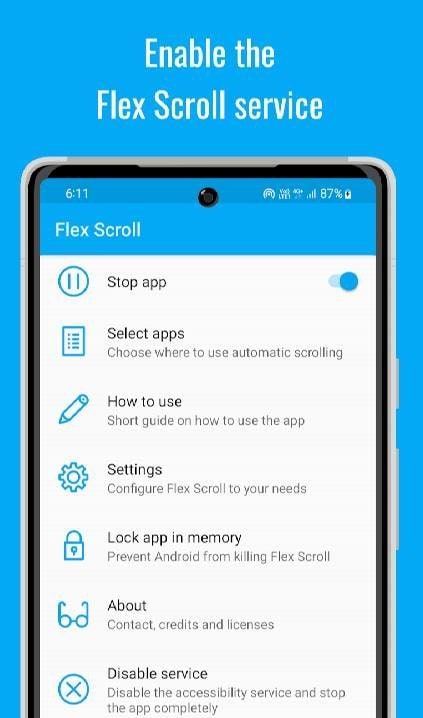 Flex: Multi-Speed Auto Scroll screenshot 1
