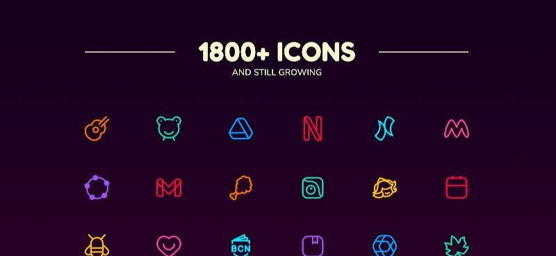 Noodlelines Icon Pack screenshot 2