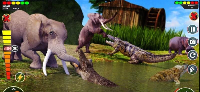Hungry Animal Crocodile Games screenshot 3
