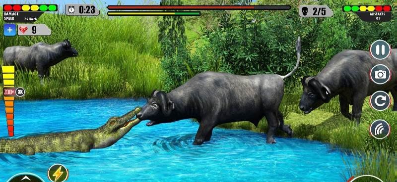 Hungry Animal Crocodile Games screenshot 1