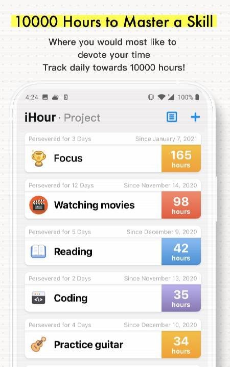 iHour - Habit & Skill Tracker screenshot 2