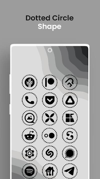 Nothing Black - Icon Pack screenshot 3