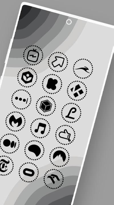 Nothing Black - Icon Pack screenshot 2
