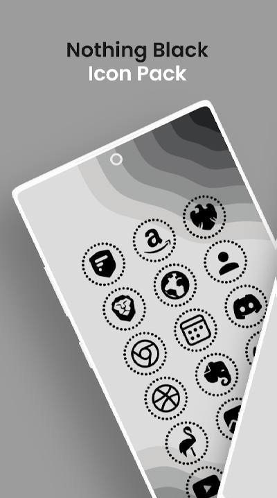 Nothing Black - Icon Pack screenshot 1