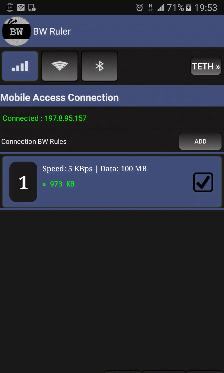 Bandwidth Ruler screenshot 1