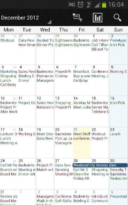 Business Calendar Pro screenshot 3
