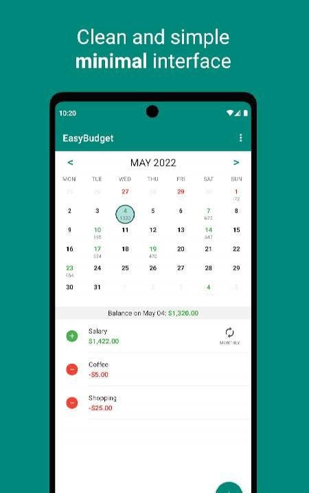 EasyBudget - Budget planning screenshot 1