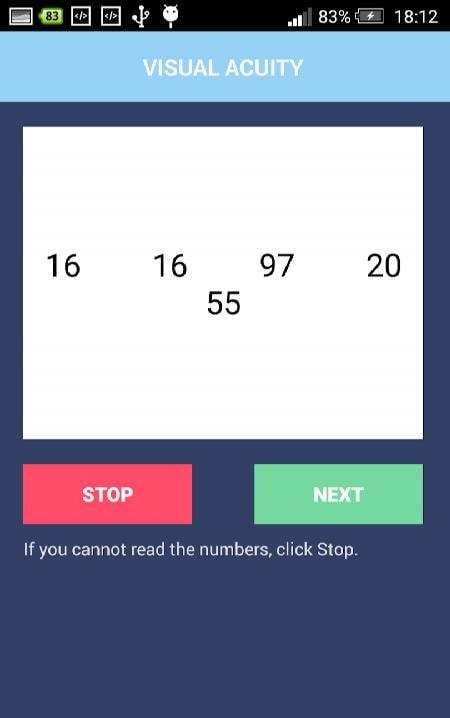 Eye test screenshot 2