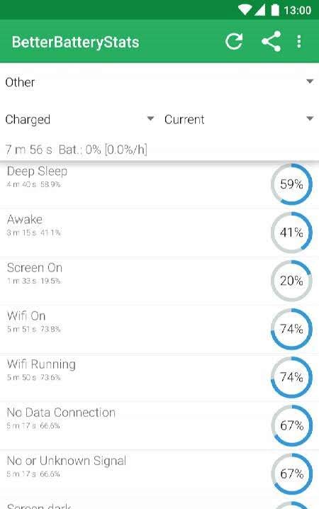 BetterBatteryStats screenshot 1