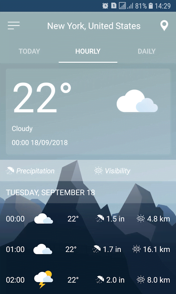 Weather forecast screenshot 2