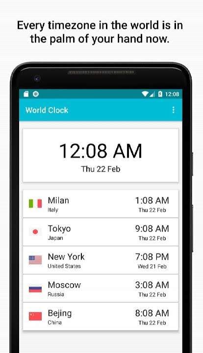 World Clock Pro - Timezones and City Infos screenshot 1
