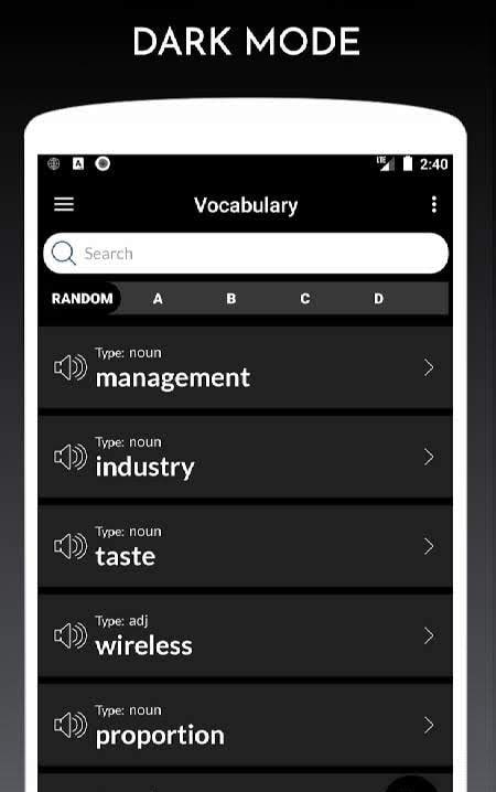 IELTS Advanced Words: Flashcards - Examples screenshot 1