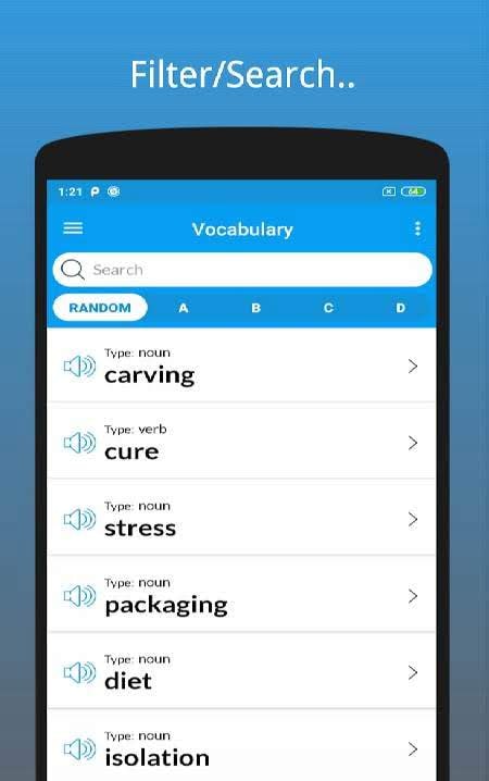 IELTS Advanced Words: Flashcards - Examples screenshot 2