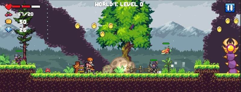 Cherry Knight : 2D Platformer screenshot 1