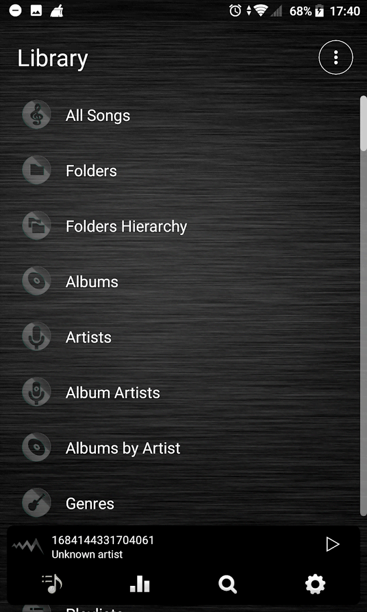 Poweramp v3 skin simple dark screenshot 2