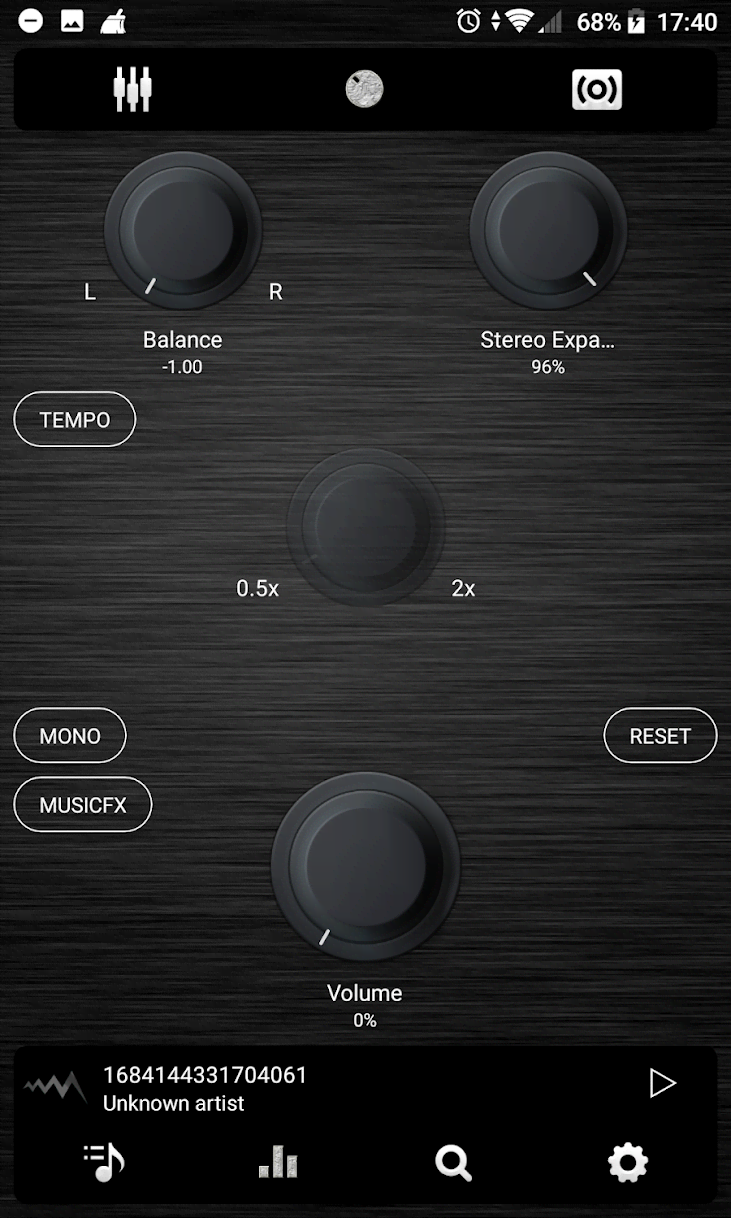 Poweramp v3 skin simple dark screenshot 3