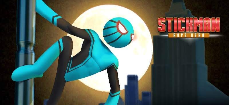 Amazing Stickman Spider Rope gameplay screenshot 1