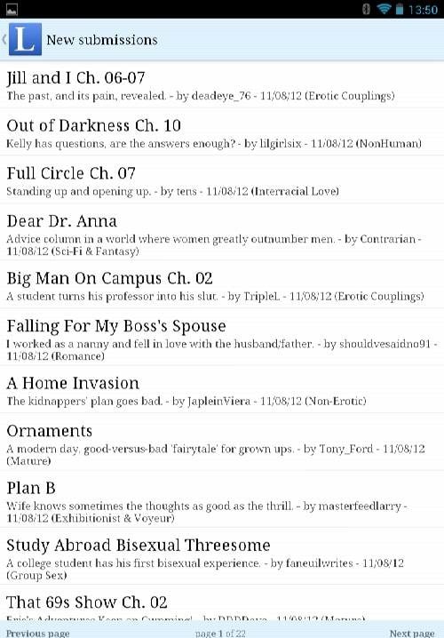 Literotica screenshot 1