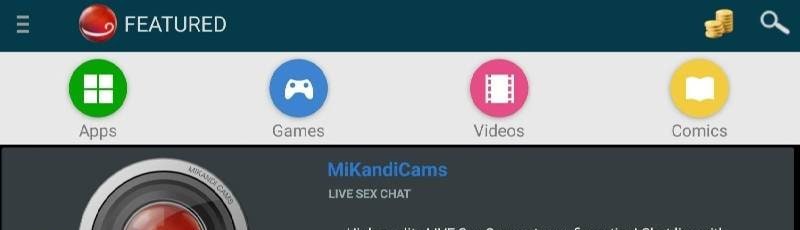 MiKandi app preview, first screen