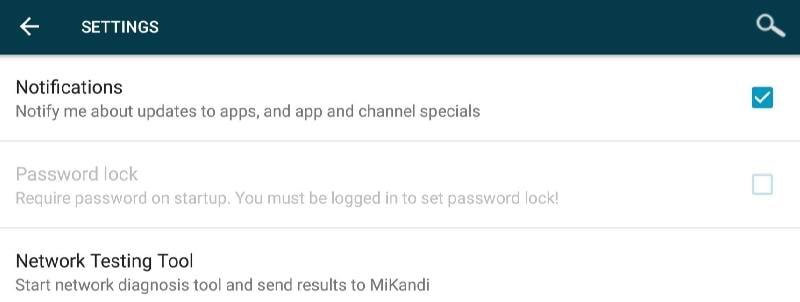 MiKandi app preview, third screen