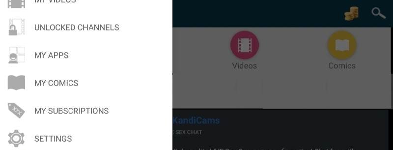 MiKandi app preview, second screen