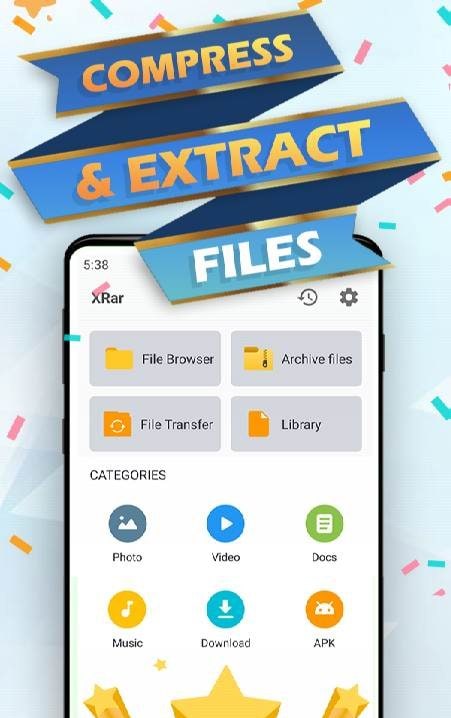 XZIP: unZIP, extract RAR screenshot 1