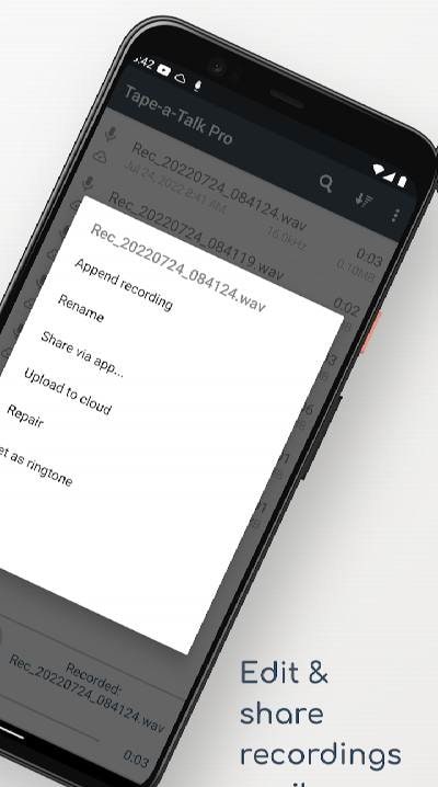 Tape-a-Talk Pro Voice Recorder screenshot 2