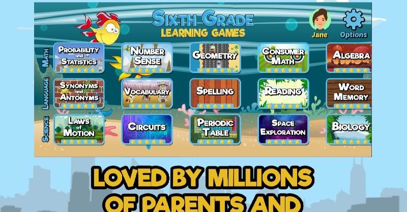 Sixth Grade Learning Games screenshot 4