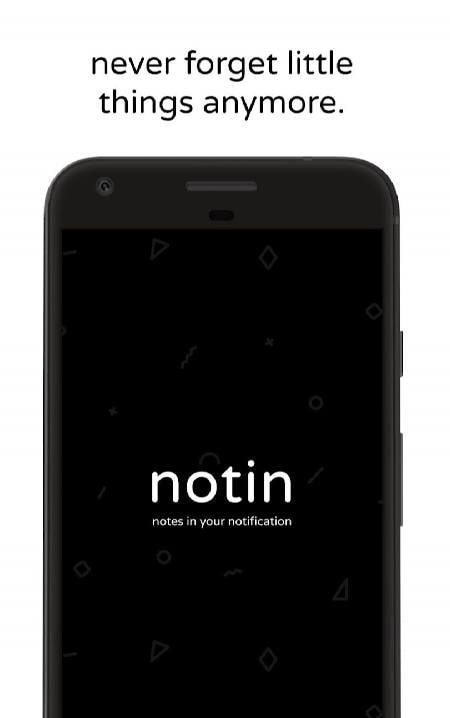 notin - notes in notification screenshot 1
