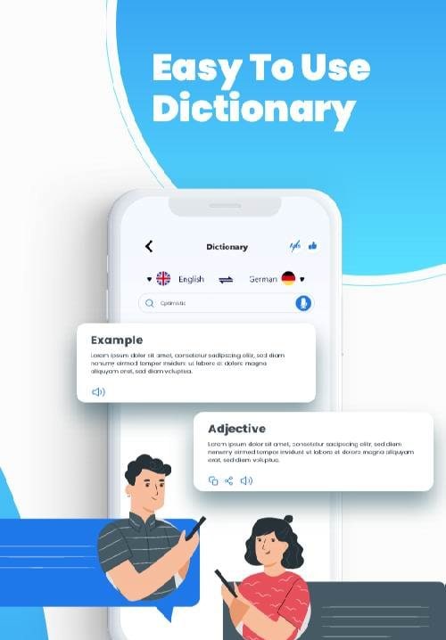 Talk and Translate settings menu