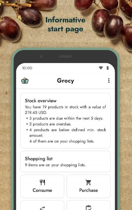 Grocy: Self-hosted Groceries Management screenshot 1