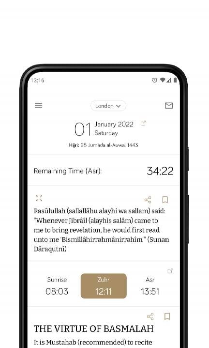 Fazilet Calendar Prayer Times screenshot 1