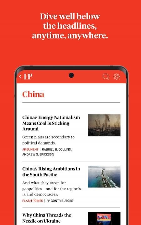 Foreign Policy personalized feed display