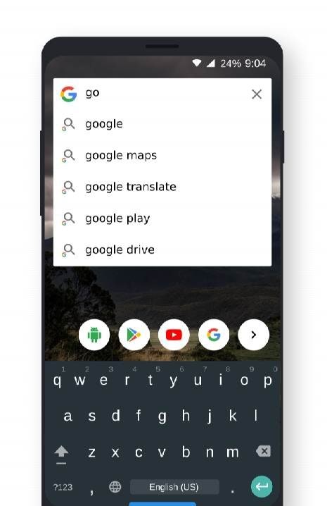 Associative Swipe (Home button) gesture settings display