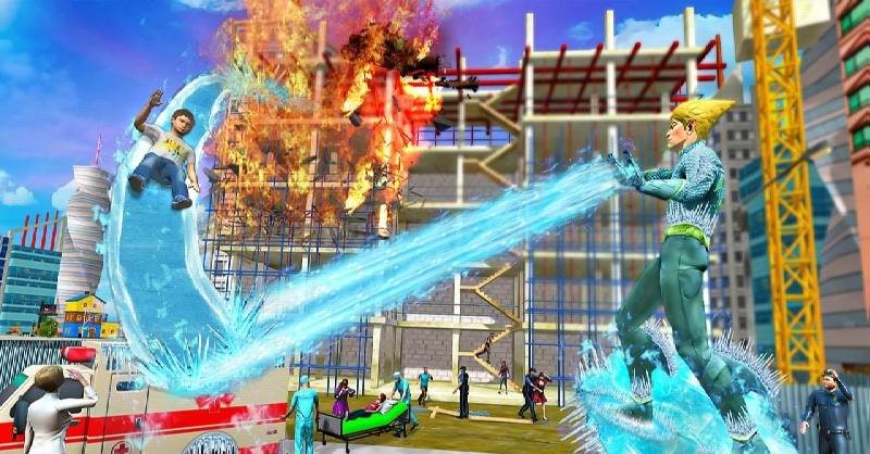 Aqua Snow Frost Superhero 3D gameplay screenshot 1