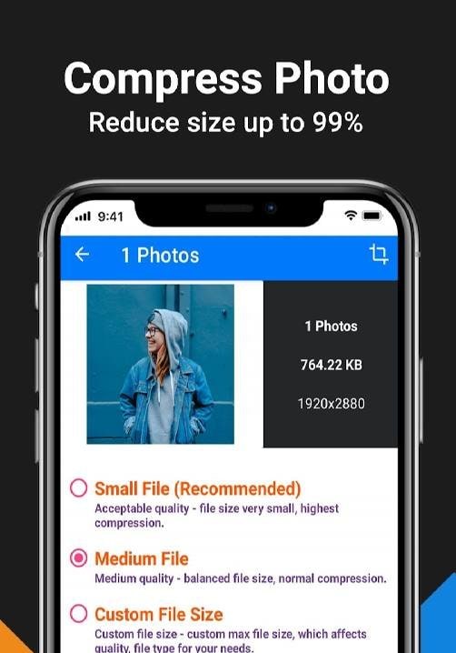 JPEG Image Compressor Reducer screenshot 1
