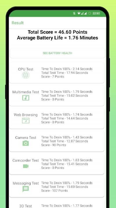 Battery Benchmarking & Health screenshot 2