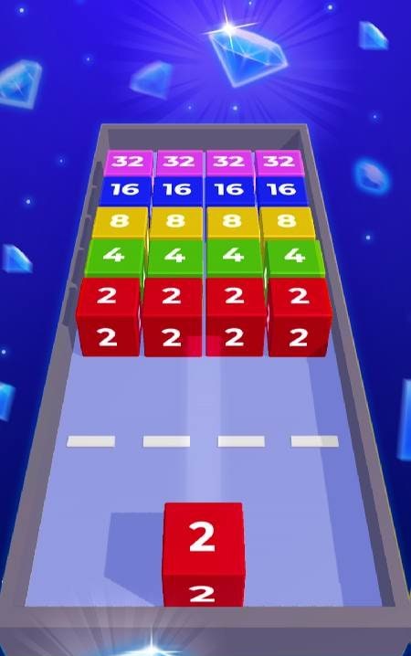 Chain Cube: 2048 3D merge game screenshot 1