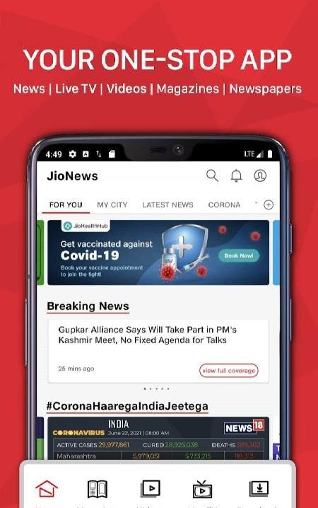 JioNews - Live News, Videos, Newspaper, Magazines screenshot 2