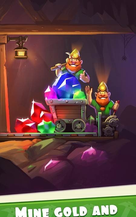 Gnome Diggers: Gold mine games screenshot 1
