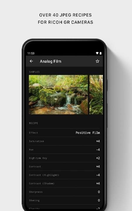 Ricoh Recipes — JPEG Settings screenshot 2