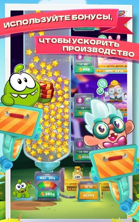 Om Nom Idle Candy gameplay screenshot 2