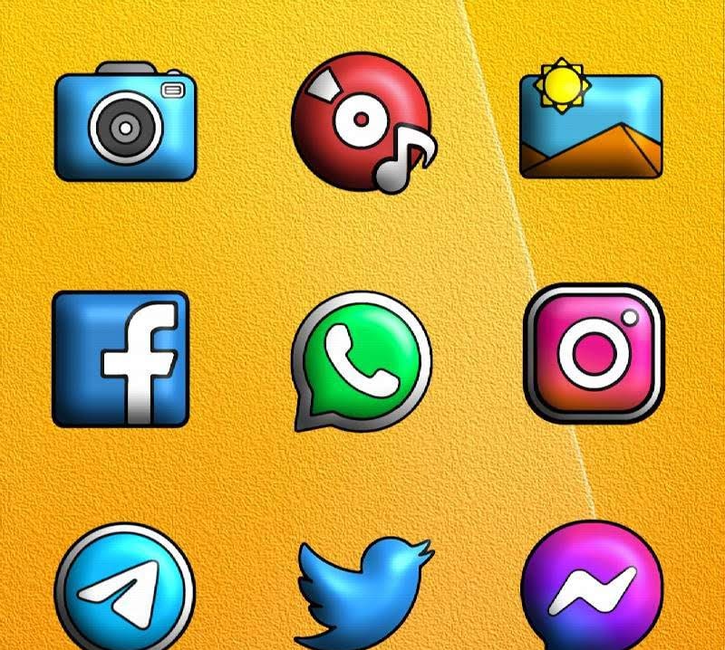 Crispy 3D - Icon Pack screenshot 2