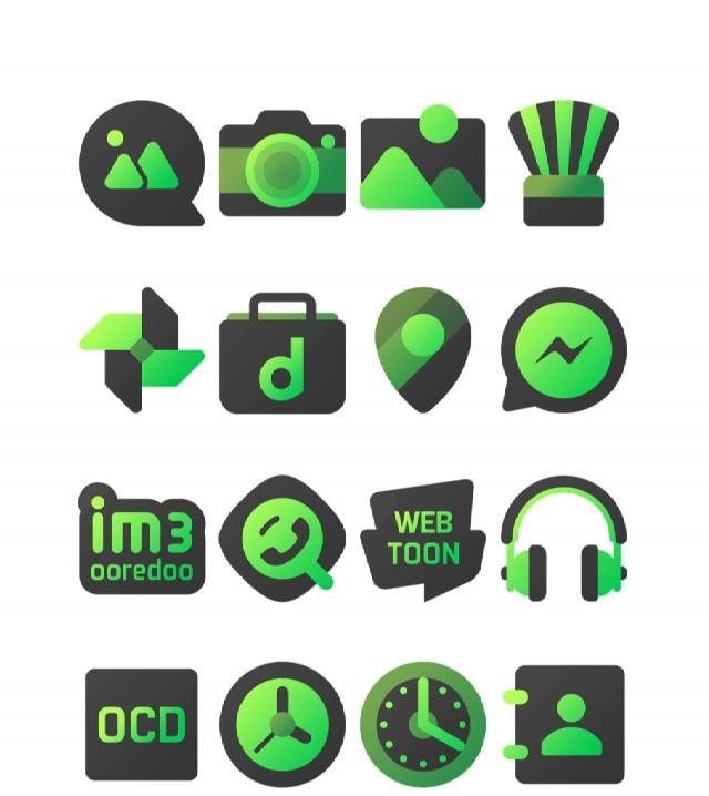 Blackdiant Green - Icon Pack screenshot 3
