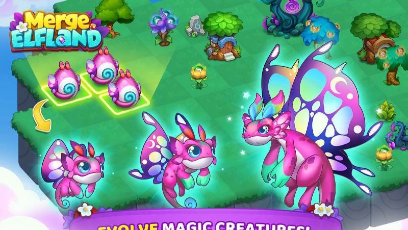 Merge Elfland Magic Merge Game screenshot 2