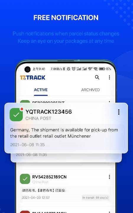 17TRACK Package Tracker screenshot 2